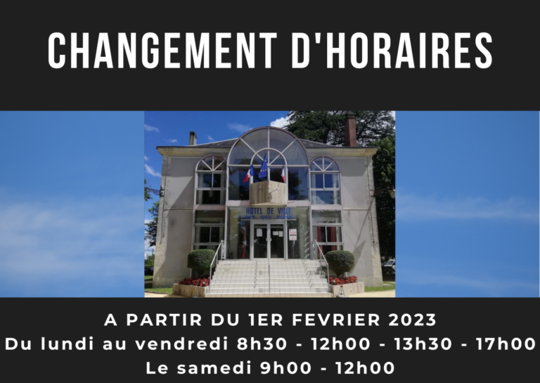 Changement D Horaire De La Mairie Mairie De Razac Sur L Isle